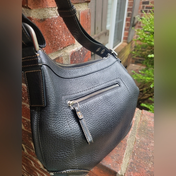 COACH Legacy Vintage Black Pebbled Leather Shoulder Bag VTG - Picture 6 of 8